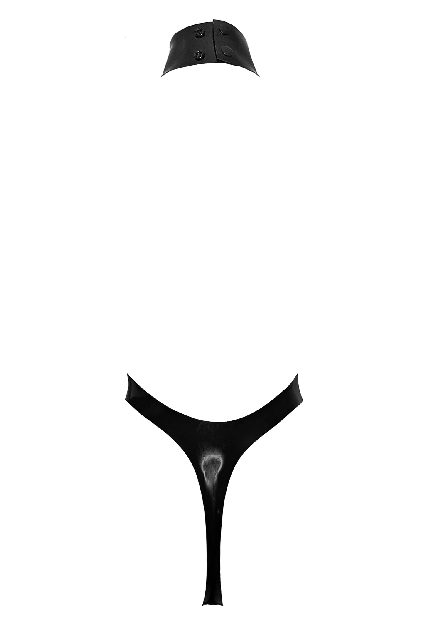 High-Leg O-Ring Latex Bodysuit