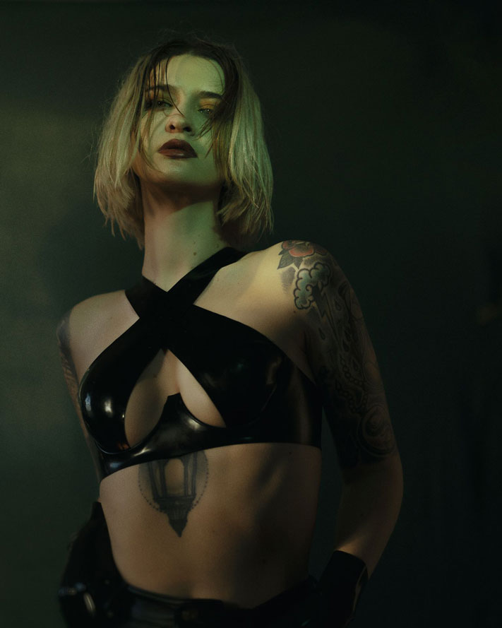 Crossover Latex Bra