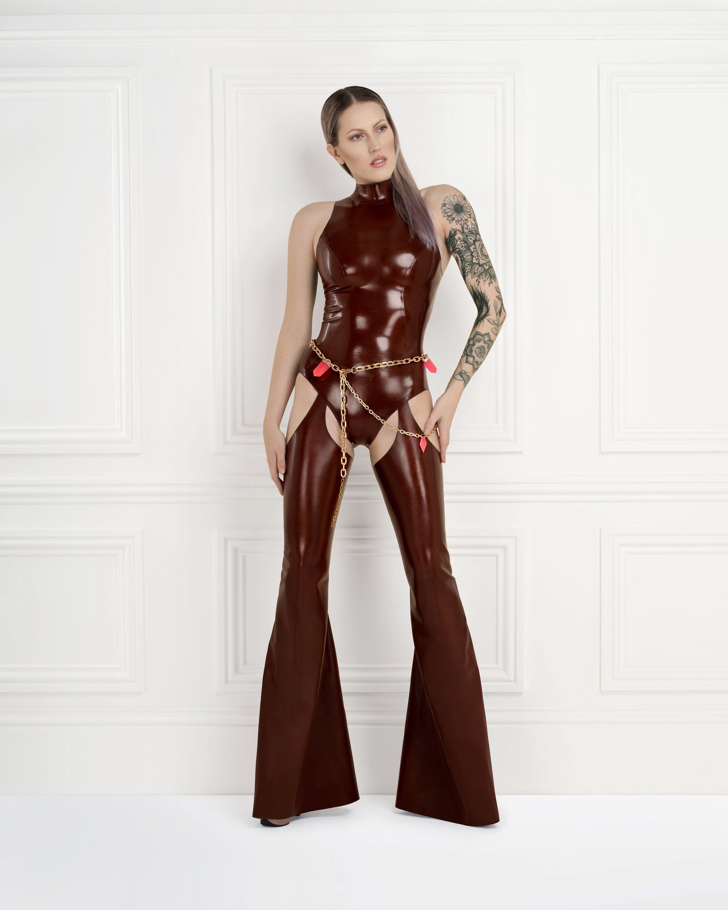 Flared Bell Bottom Latex Chaps