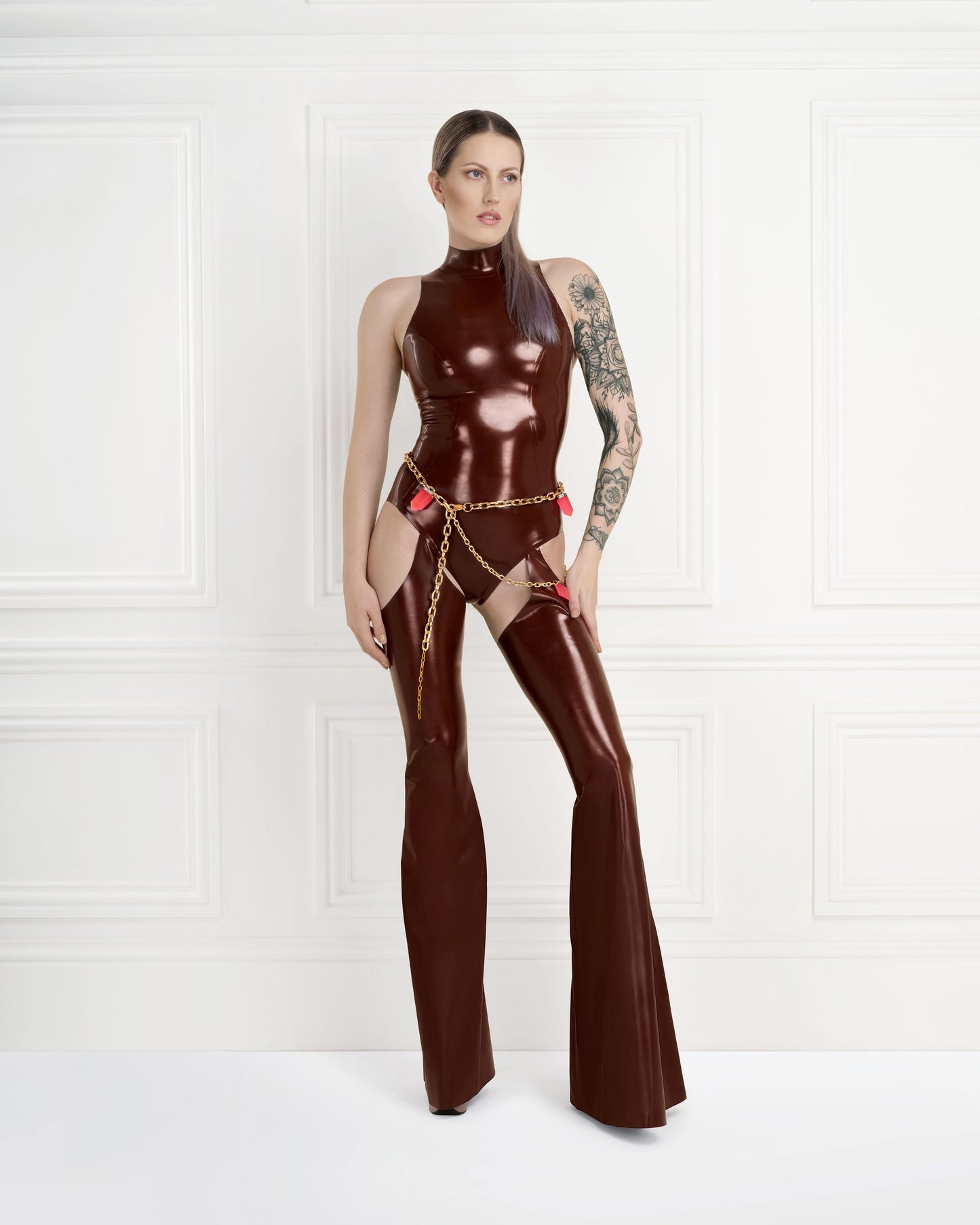 Flared Bell Bottom Latex Chaps