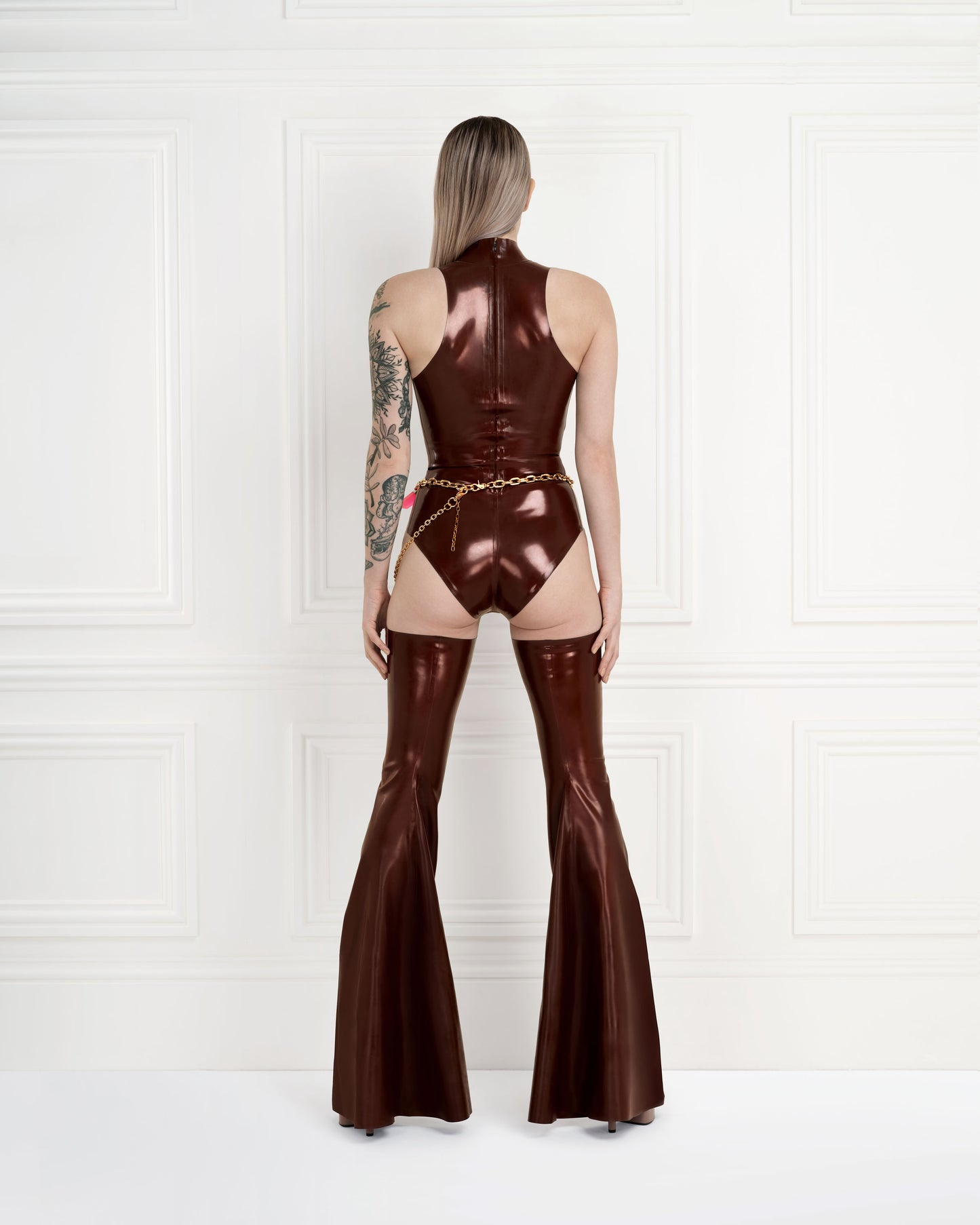 Flared Bell Bottom Latex Chaps