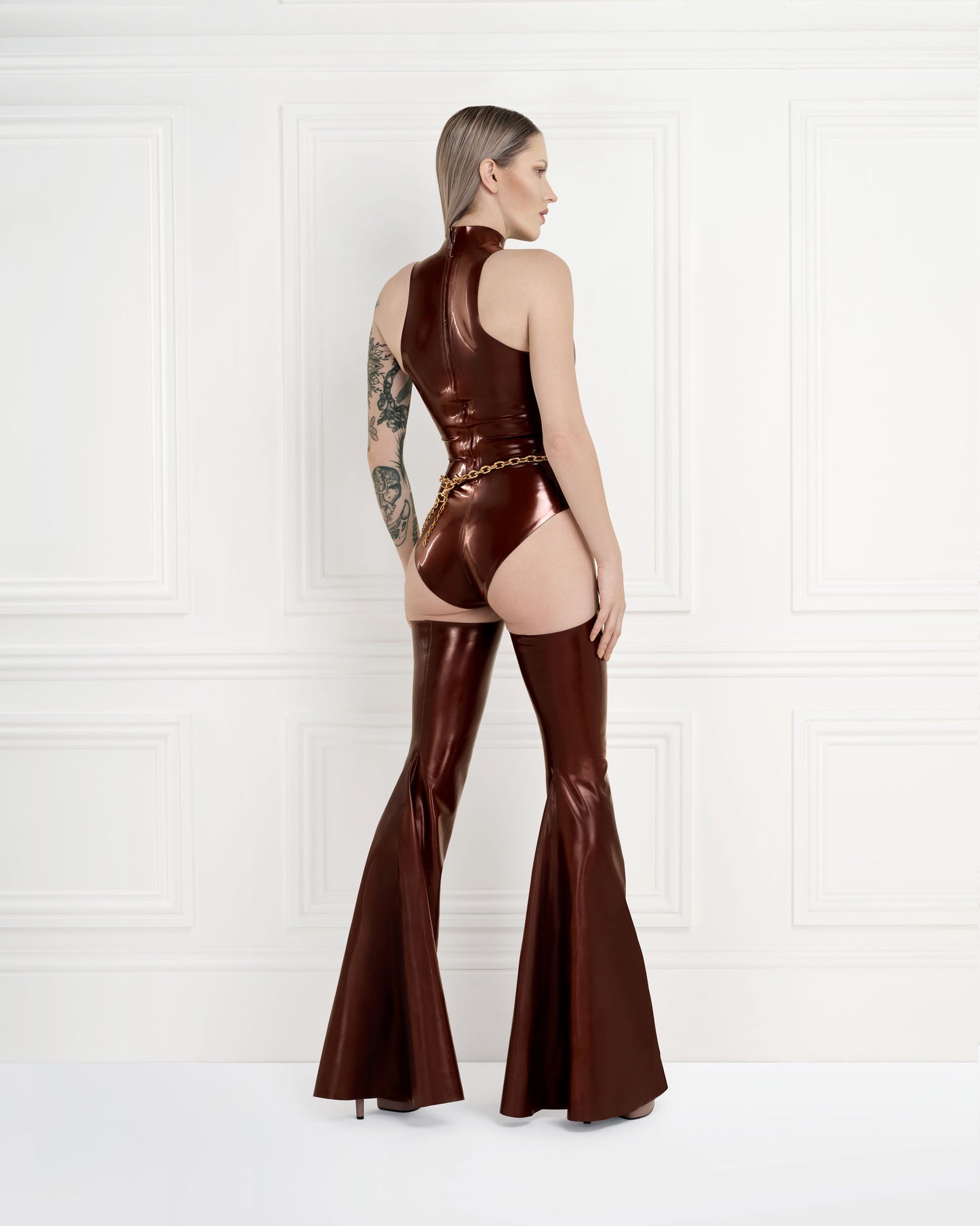 Flared Bell Bottom Latex Chaps