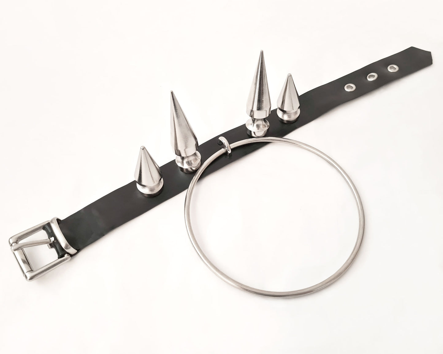 Elysium Giant Spike & O-Ring Latex Choker