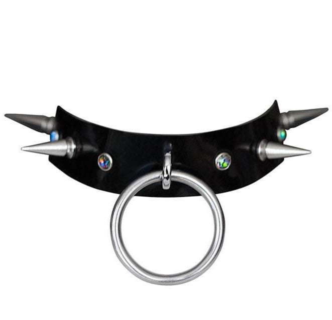 Aurora Spiked O-Ring Latex Choker