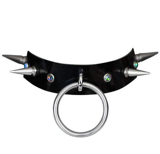 Aurora Spiked O-Ring Latex Choker