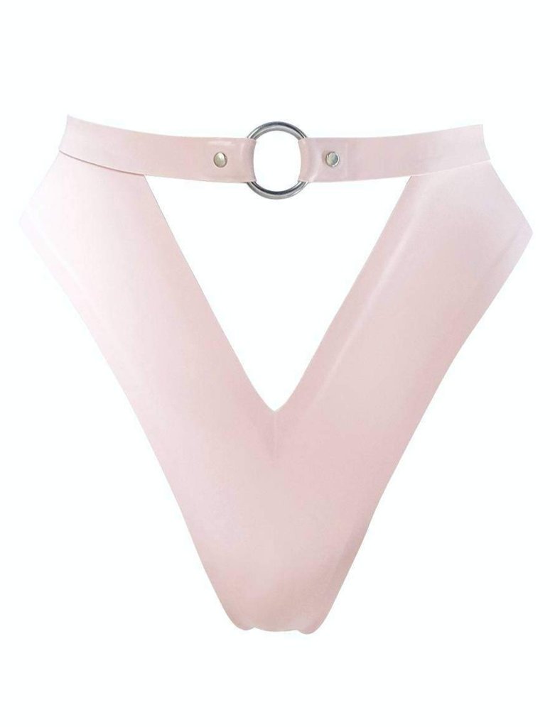 Lara Cutout Latex O-Ring Thong