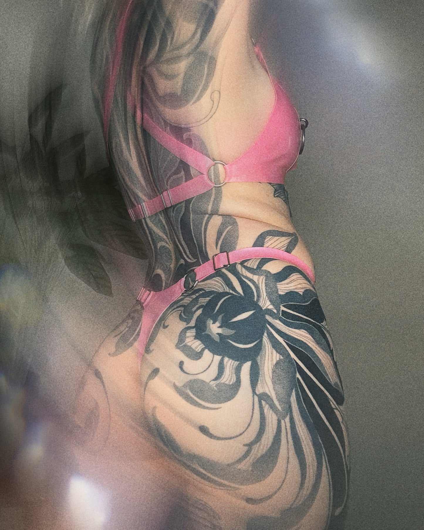 Pierced O-Ring Latex Thong