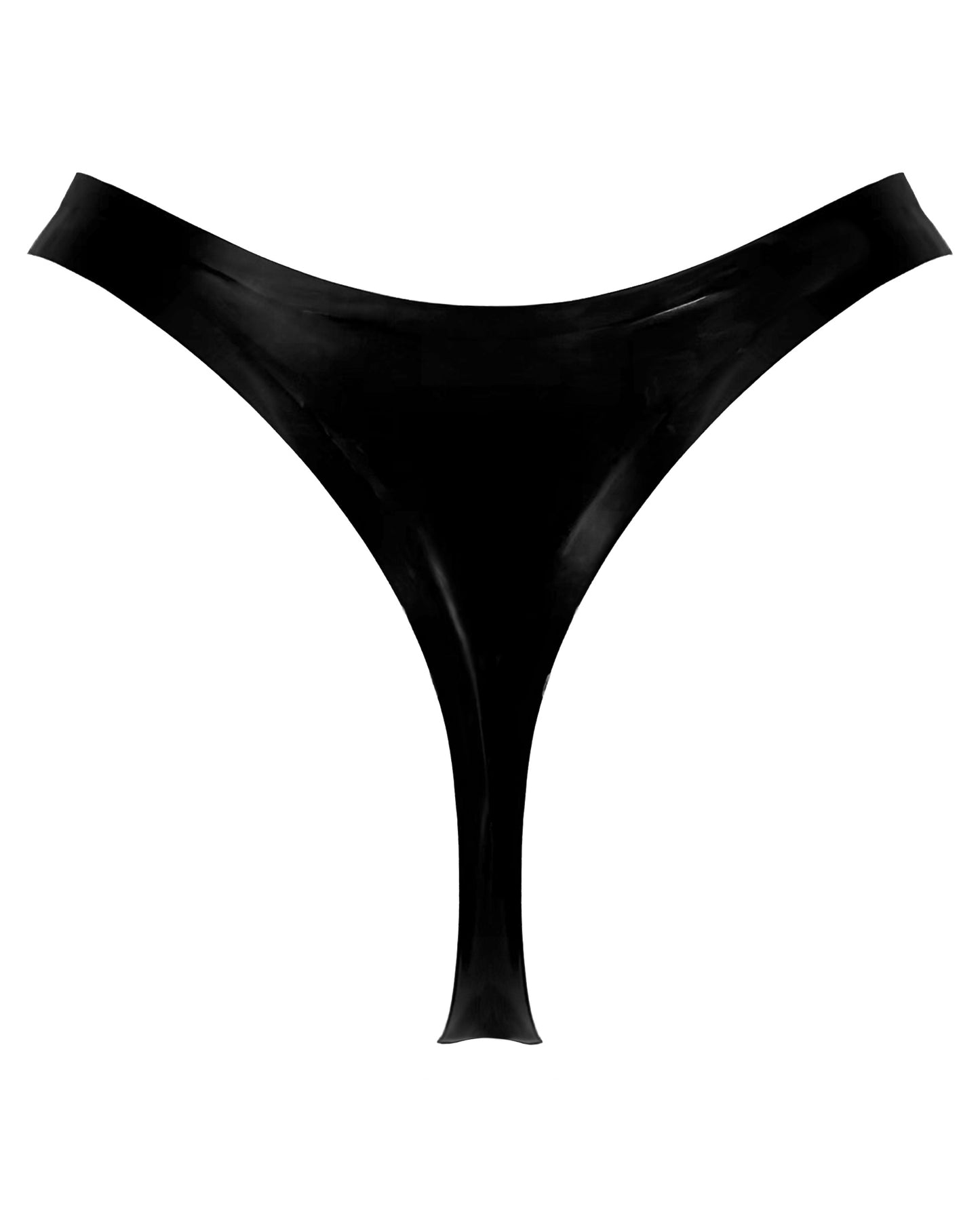 High Leg Latex Thong