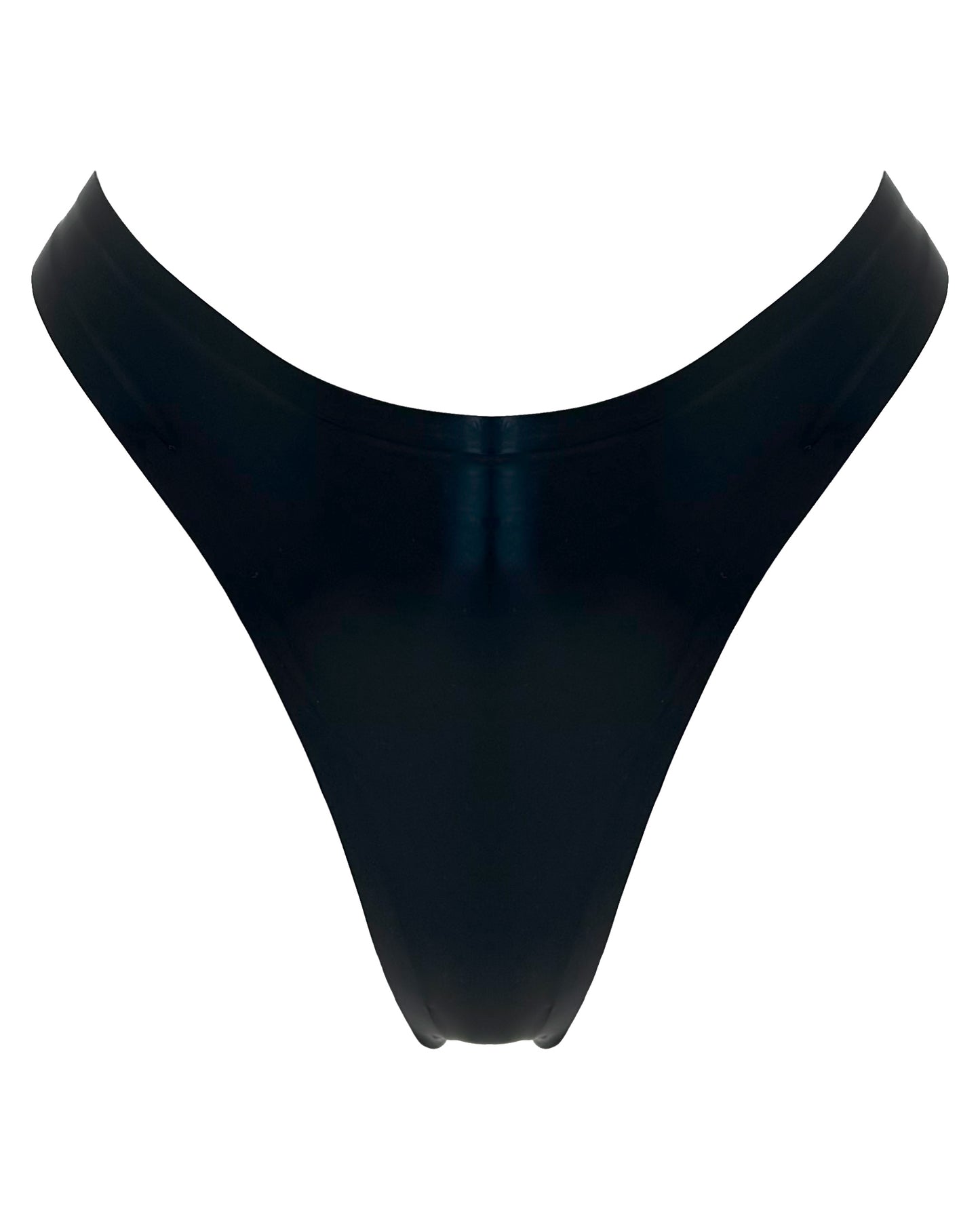High Leg Latex Thong