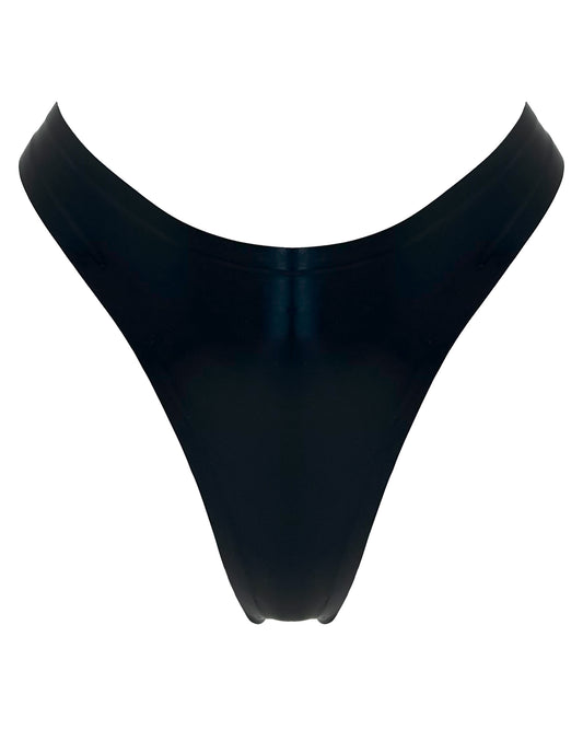 High Leg Latex Thong