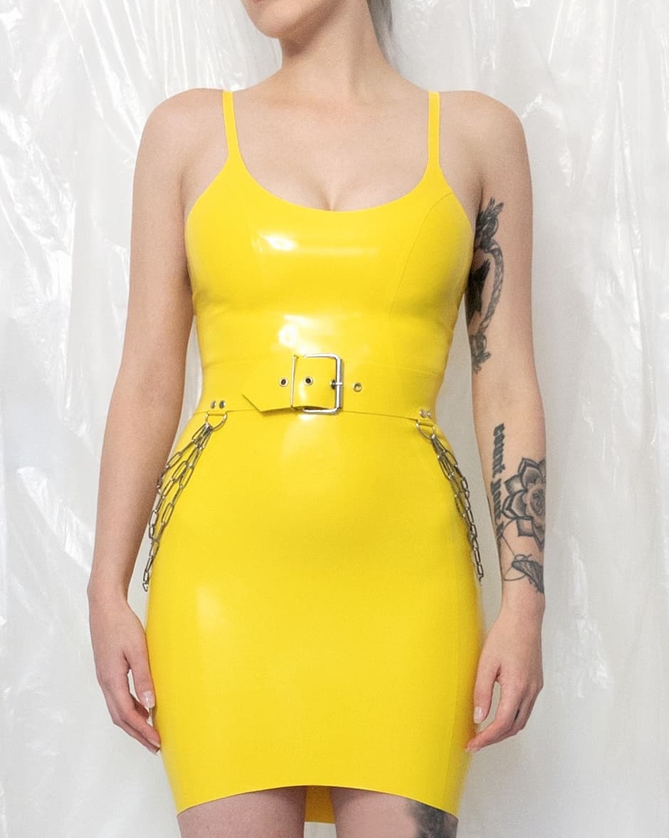 Chained Latex Belt